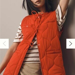 Vibrant Red Quilted Vest